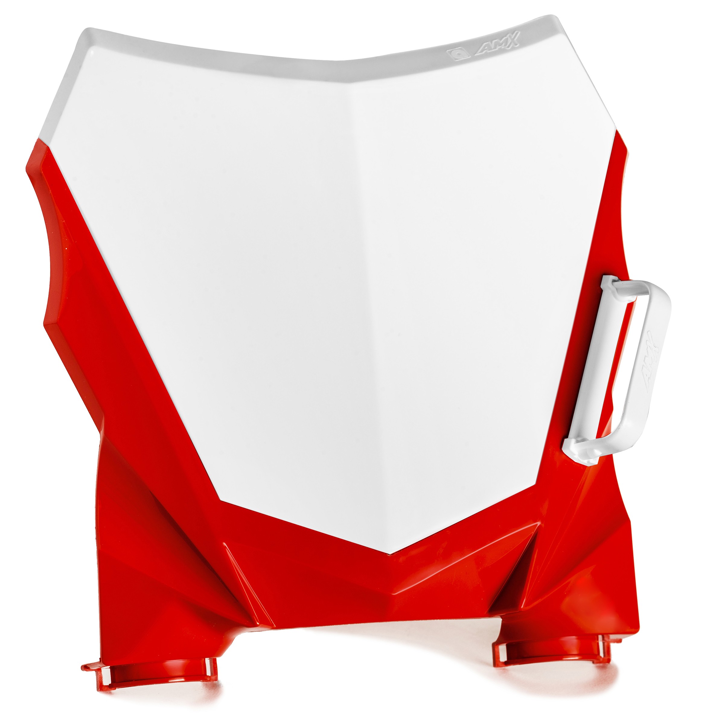 NUMBER PLATE DUO CRF250F ROJO BLANCO CON PASA CABLE