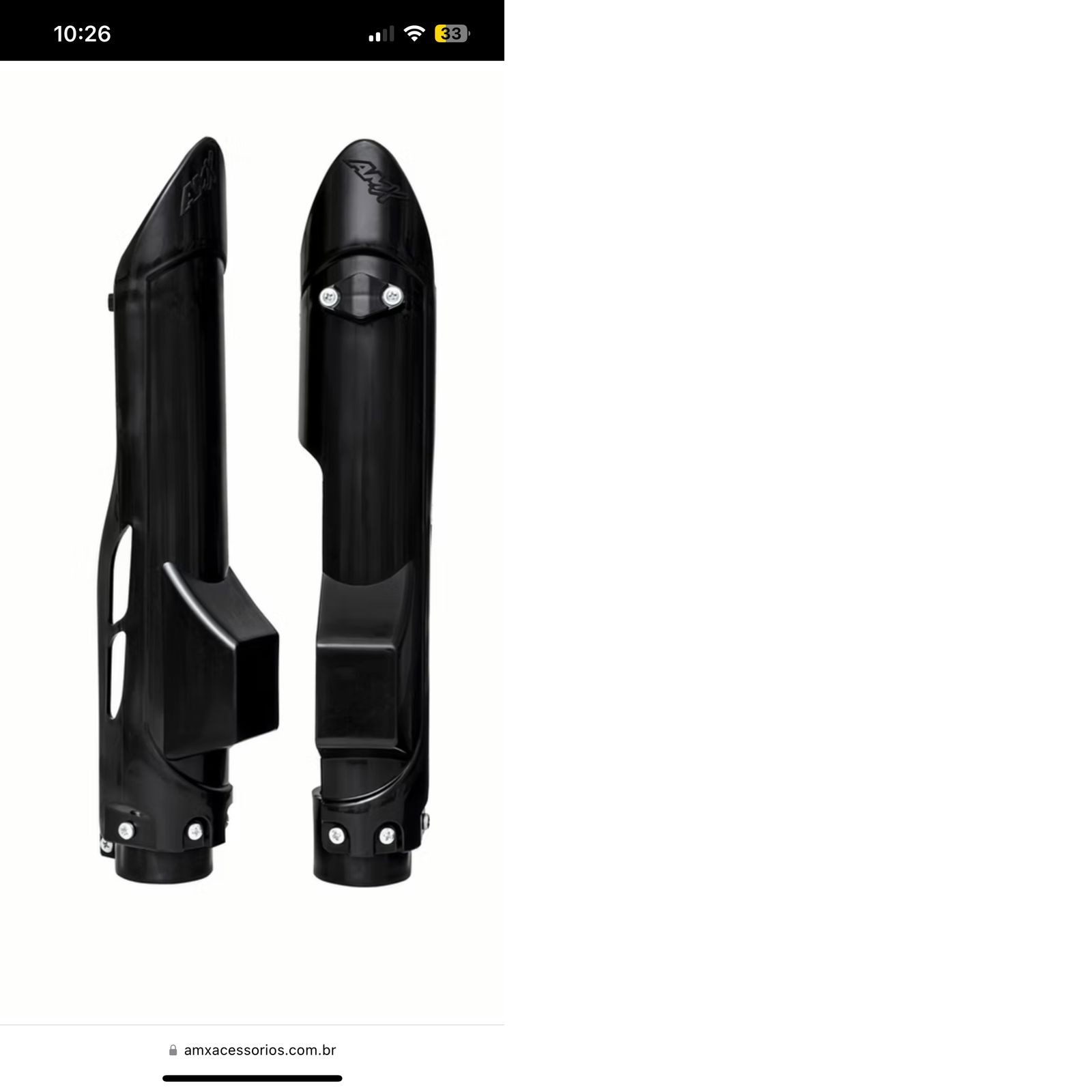 PROTECTOR SUSPENCION DELANTERO CRF250F CRF300F XR250 NEGRO