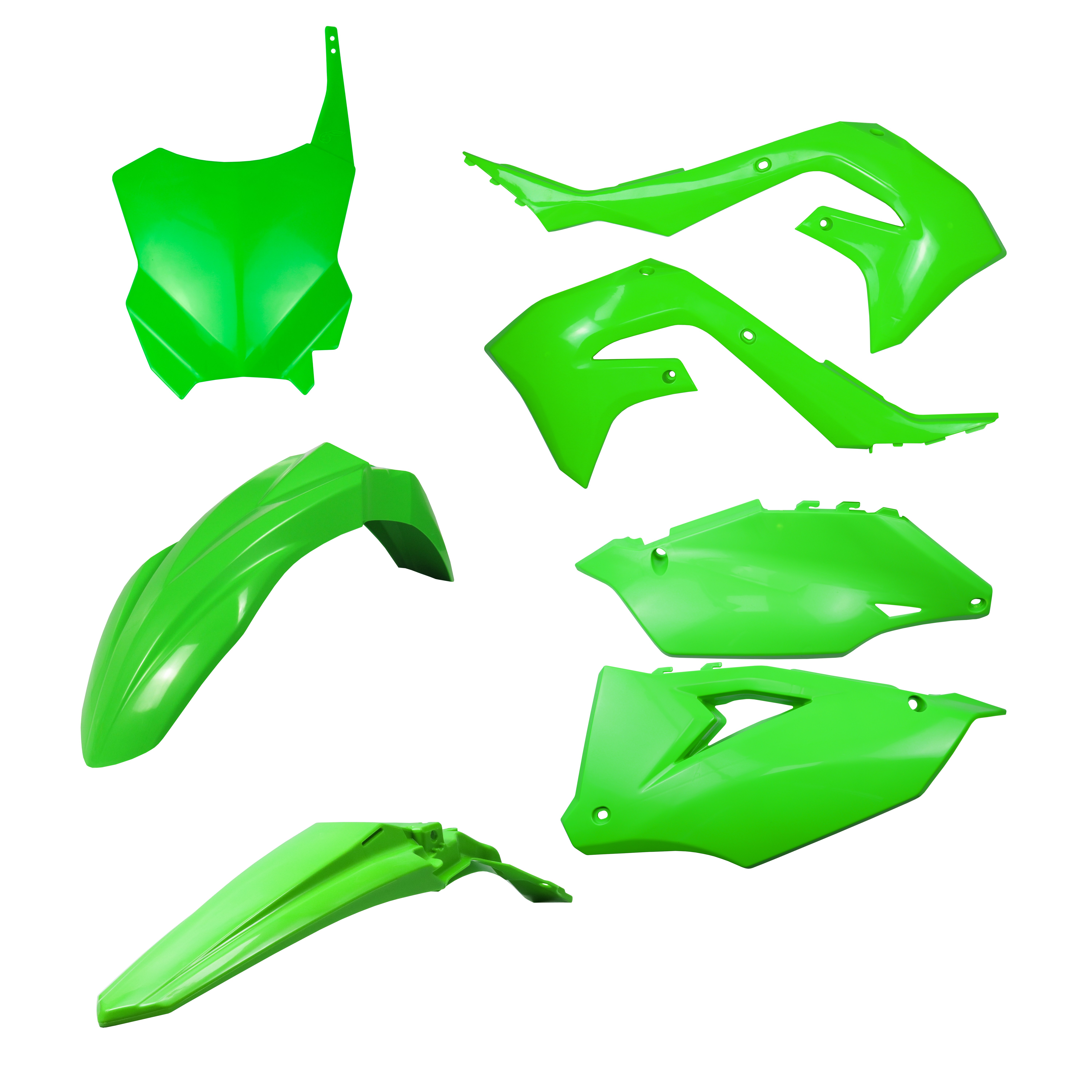 KIT ENCARENADO KX250F 21-24 KX450F 19-24 VERDE CON NUMBER PLATE